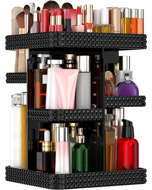 Black Acrylic Makeup Storage for Vanity